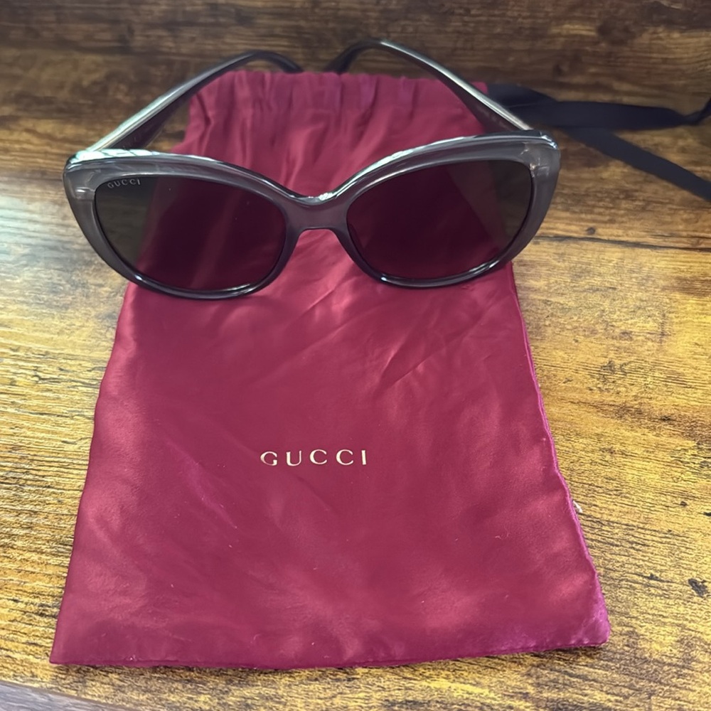 Authentic Gucci Grey Cat Eye Sunglasses - Picture 5 of 6